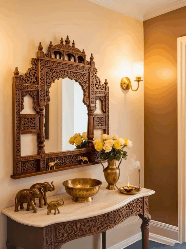 5 Stunning Jharokha Mirror Ideas for Elegant Home Interiors